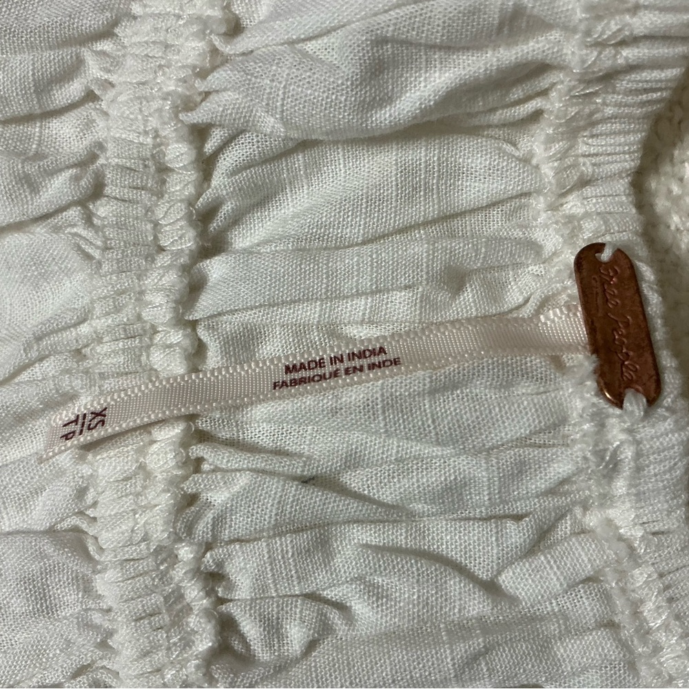 Free People Women’s White Cropped Top Size XS - Picture 3 of 5